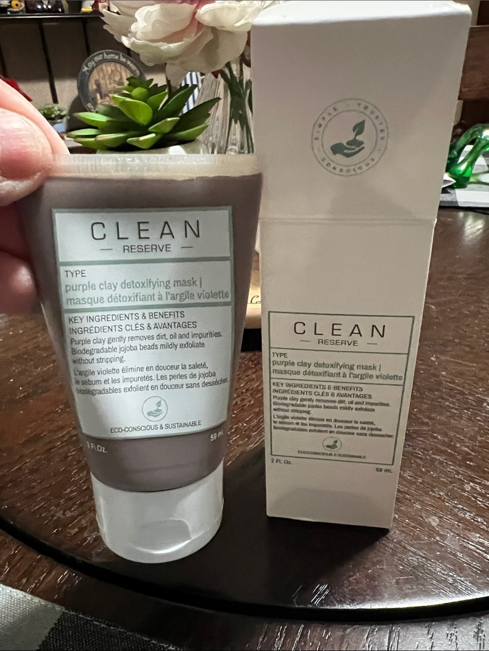 New Clean Reserve Purple Clay Detoxifying Mask — Purple